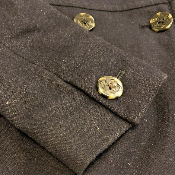 American Eagle Navy-Black Pea Coat - Small - Picture 6 of 7